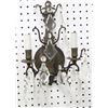 Image 3 : Pair Bronze 2-Arm Sconces with Crystals