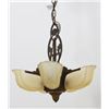 Image 2 : 4-Pc. Suite of Art Deco Polychromed Metal Lighting