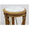 Image 2 : Regency Style Marble Top Brass Mounted Pedestal