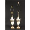 Image 1 : :Pair of Bisque Lamps with Brass Mounts