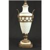Image 3 : :Pair of Bisque Lamps with Brass Mounts
