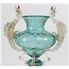 Image 3 : Venetian Gilt Blue & Yellow Glass Dragon Vase