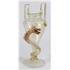 Image 1 : Venetian Gilt Clear to Opaline Glass Dragon Vase