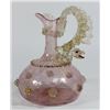 Image 1 : Venetian Gilt Pink & Clear Glass Dragon Ewer