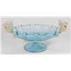 Image 1 : Venetian Gilt Sky Blue Glass Centerpiece
