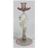 Image 2 : Pair Venetian Colored Glass Candlesticks