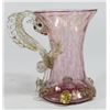 Image 2 : 2 Venetian Gilt Colored Glass Dragon Mugs
