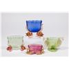 Image 1 : 4 Venetian Gilt Colored Glass Card Holders