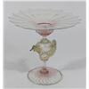 Image 1 : Venetian Gilt Blue & Pink Salamander Compote