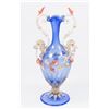Image 1 : Venetian Gilt Blue & Colored Glass Vase
