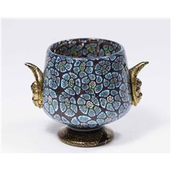 Small Venetian Gilt Millefiori Glass Cup