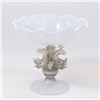 Image 1 : Small Venetian Swivel Opaline Glass Dolphin Coupe