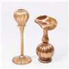 Image 1 : Venetian Aventurine Glass Vase & Candlestick