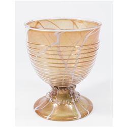 Venetian Marbleized Aventurine Glass Coupe