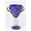 Image 1 : Venetian Gilt Cobalt & Aventurine Glass Coupe