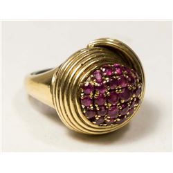 18K Gold & Ruby Ladies Ring