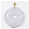 Image 2 : 2 Gold & Lavender Jade Pendants