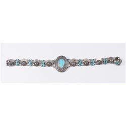 Silver & Niello with Turquoise Necklace