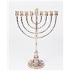 Image 1 : 925 Silver Menorah with Turquoise Beading on Base