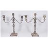 Image 1 : Pair Sheraton Style 3-Arm Silverplated Candelabra