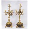 Image 1 : Pair Bronze 4-Light Rococo Style Candelabra