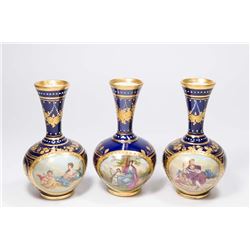 3 Royal Vienna Vases