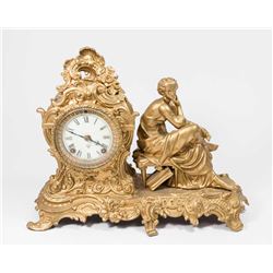Figural Ansonisa Clock with Open Escapement