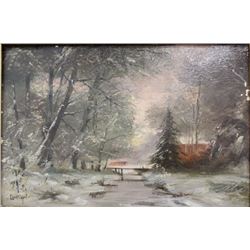 :After Louis Apol, Winter Forest Landscape