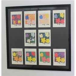 After Andy Warhol, Set of 10 Small Flowers