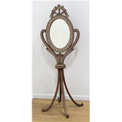 Inlaid Mirror on Quad Leg Stand