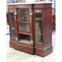 French Bronze Mounted Figural Mahogany Cabinet