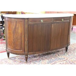 French Demilune Marble Top Sideboard