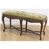 Image 1 : Carved Walnut French Style Needlepoint Bench