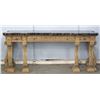 Image 2 : Marble Top Carved Walnut Paint-Decorated Sideboard