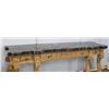 Image 3 : Marble Top Carved Walnut Paint-Decorated Sideboard