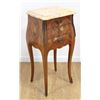 Image 3 : Pair French 2-Drawer Marble Top Commodes