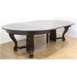 Victorian Round Walnut Dining Room Table