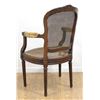 Image 4 : Pair Louis XVI Style Carved Walnut Fauteuils