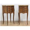 Image 1 : Pair French Marble Top Tulipwood Commodes