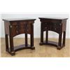 Image 2 : Pair Empire Style Mahogany Side Tables