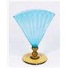 Image 1 : Steuben Blue & Amber Fan Vase