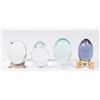 Image 3 : Lot of 14 Glass Blown & Etched Paperweights