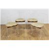 Image 1 : 4 Modern Lucite & Oak T-Back Chairs