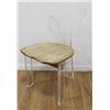 Image 2 : 4 Modern Lucite & Oak T-Back Chairs