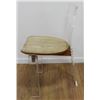 Image 3 : 4 Modern Lucite & Oak T-Back Chairs