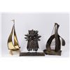 Image 1 : 3 Modernist Metal Sculptures