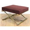 Image 1 : 50s American Gold Painted Turned X-Form Bench