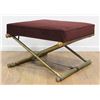 Image 2 : 50s American Gold Painted Turned X-Form Bench