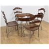Image 1 : 5-Piece Bistro Set, Table with 4 Chairs