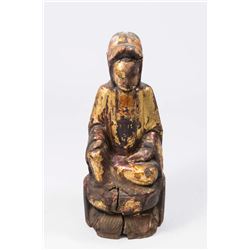 Antique Carved Wood Chinese Figure